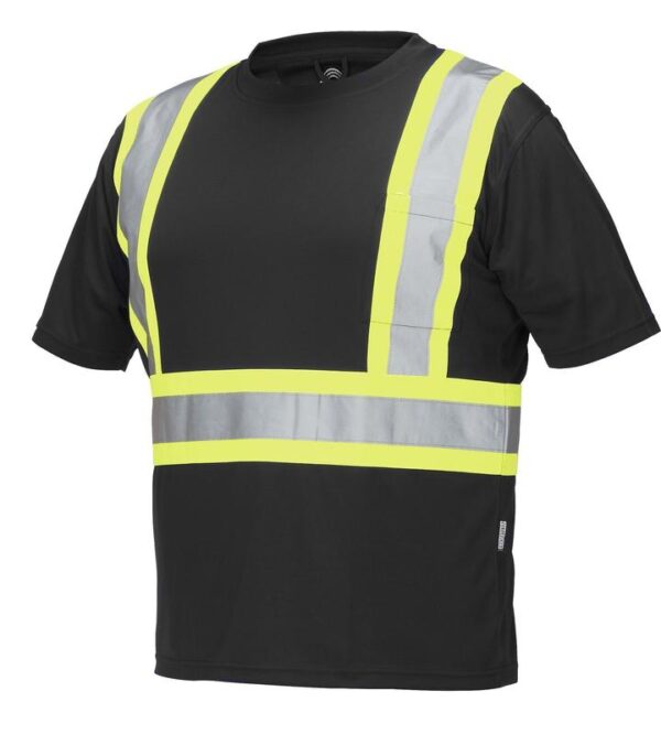 FORCEFIELD - HI VIS CREW NECK SHORT SLEEVE SAFETY T-SHIRT WITH CHEST POCKET 022-CBECSA