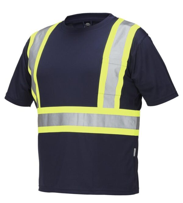 FORCEFIELD - HI VIS CREW NECK SHORT SLEEVE SAFETY T-SHIRT WITH CHEST POCKET 022-CBECSA