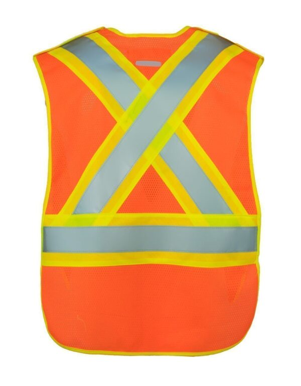 FORCEFIELD - 5-POINT TEAR-AWAY HI VIS MESH TRAFFIC SAFETY VEST, ONE SIZE 022-TV3PKTA