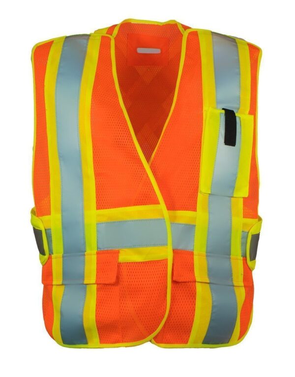 FORCEFIELD - 5-POINT TEAR-AWAY HI VIS MESH TRAFFIC SAFETY VEST, ONE SIZE 022-TV3PKTA