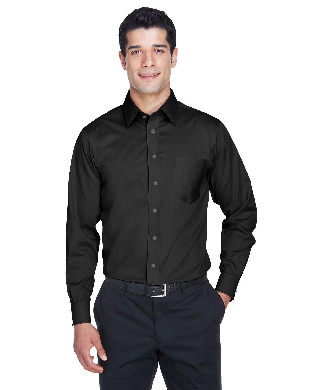 Devon & Jones Men's Crown Collection® Solid Stretch Twill Woven Shirt DG530