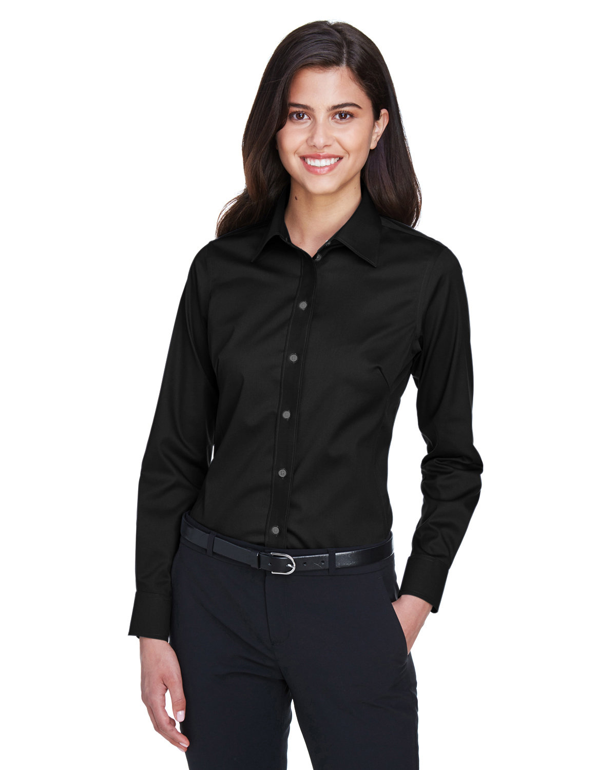 Devon & Jones Ladies' Crown Collection® Solid Stretch Twill Woven Shirt DG530W