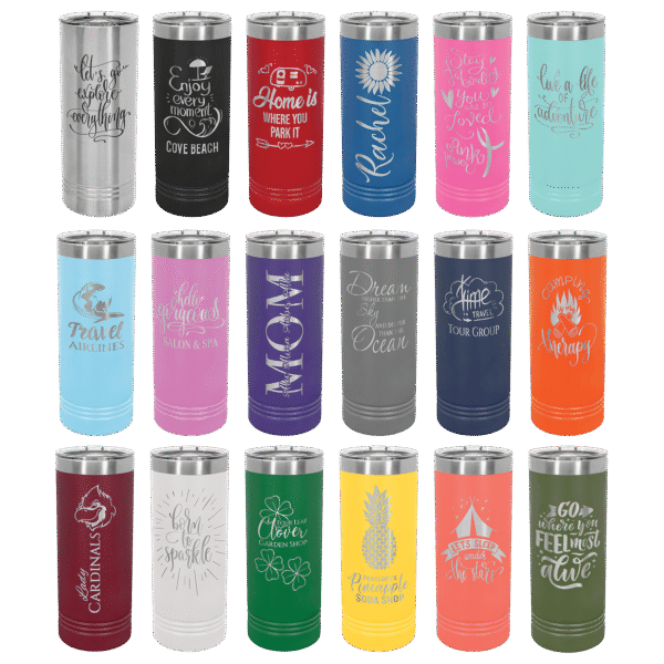 Polar Camel 22 oz. Skinny Tumbler with Slider Lid - Image 2