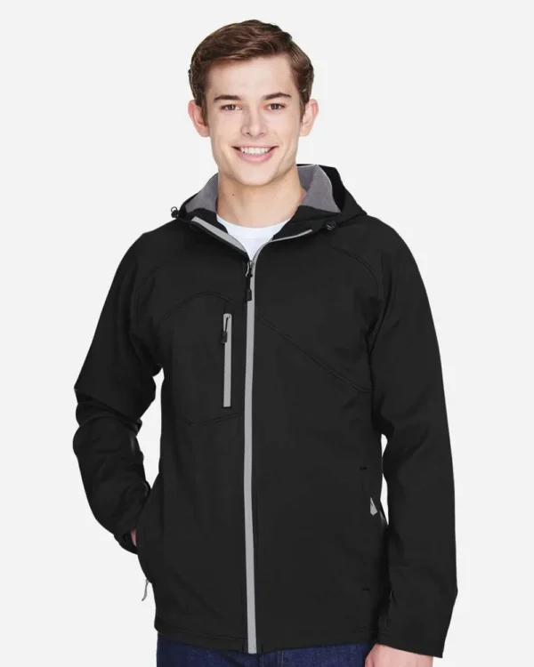 North End - Men's Prospect Two-Layer Fleece Bonded Soft Shell Hooded Jacket - 88166