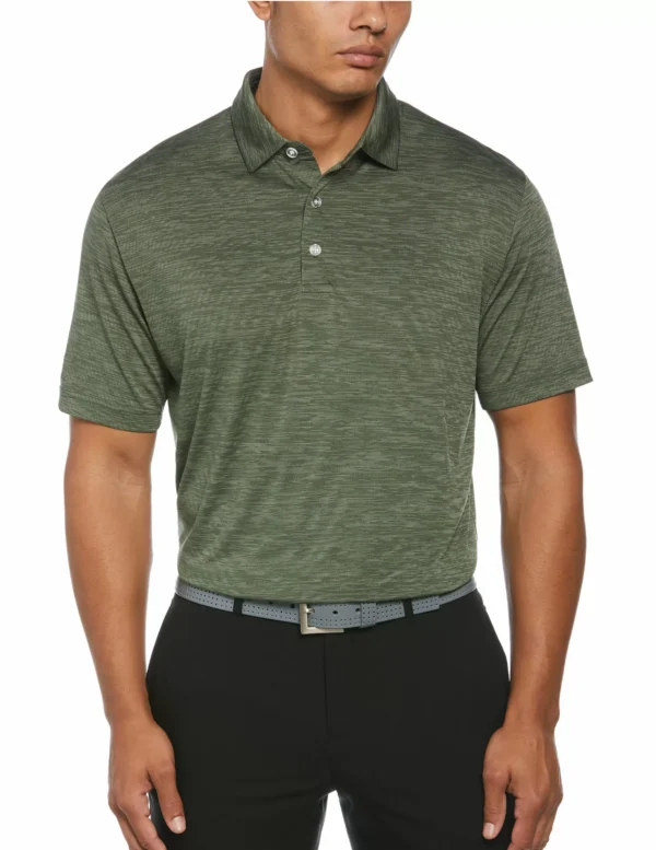 CALLAWAY BROKEN STRIPE TEXTURE POLO - CGM737