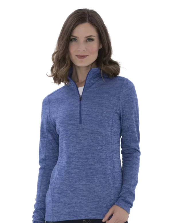 ATC DYNAMIC HEATHER FLEECE 1/2 ZIP LADIES' SWEATSHIRT - L2022