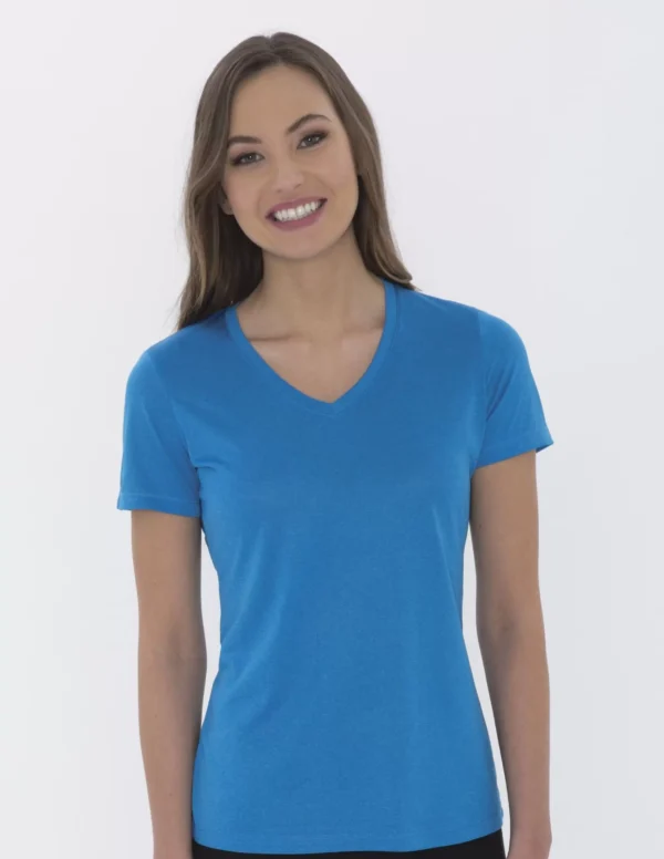 ATC PRO TEAM HEATHER ProFORMANCE V-NECK LADIES' TEE - L3517