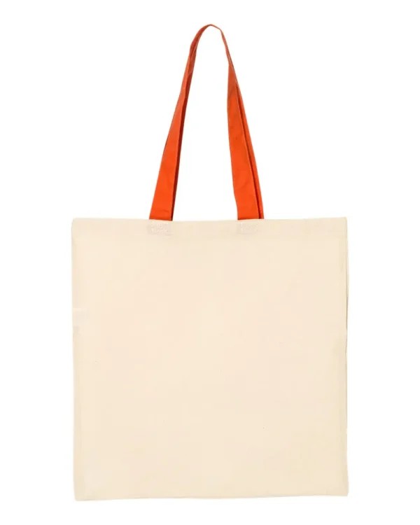 Q-Tees - Economical Tote with Contrast-Color Handles - QTB6000