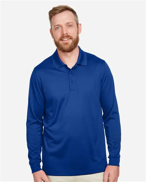 Harriton M348L Men's Advantage Snag Protection Plus IL Long Sleeve Polo