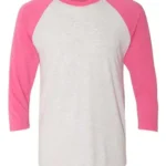 Vintage Pink Sleeves/ Heather White Body