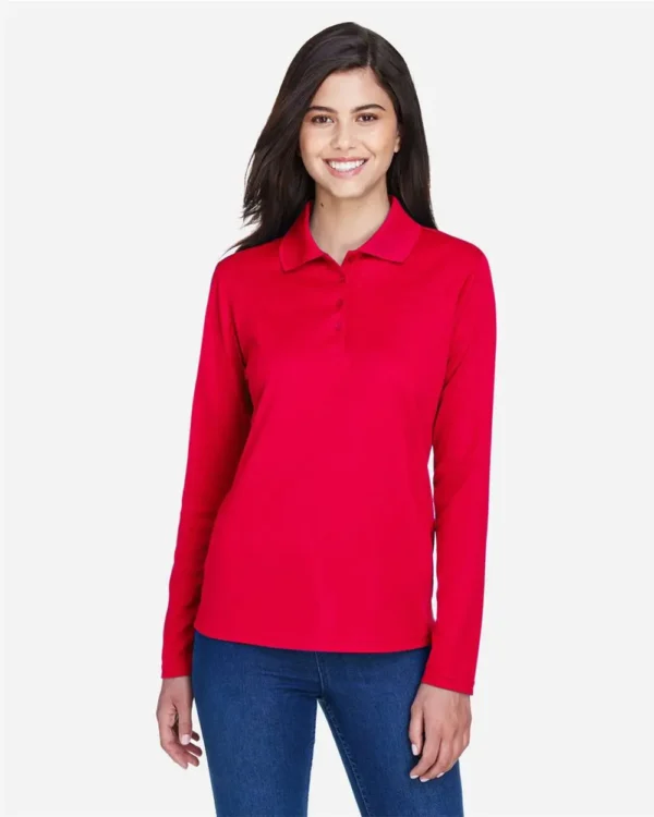 Core365 Ladies' Pinnacle Performance Long-Sleeve Piqué Polo 78192
