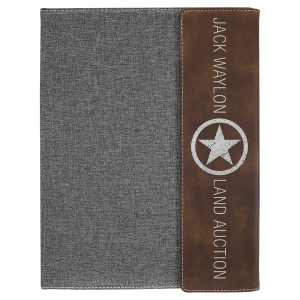 9 1/2"x12" Canvas Portfolio w/Notepad - GFT1216