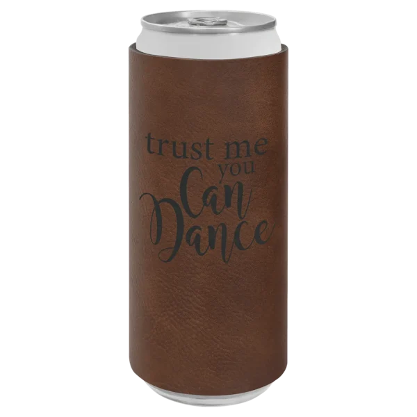 Laserable Leatherette Slim Beverage Holder - GFT2350