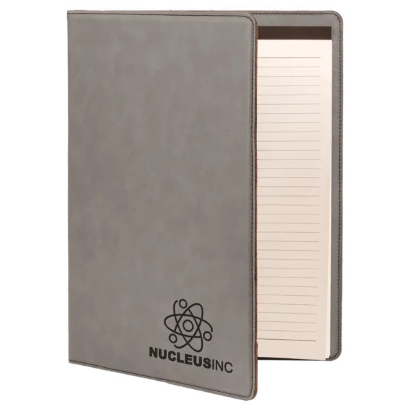 9 1/2" x 12" Laserable Leatherette Portfolio with Notepad - GFT185