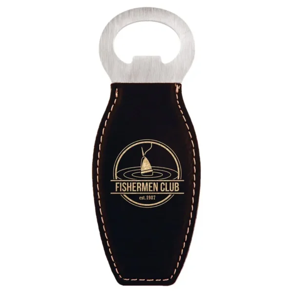 Laserable Leatherette Bottle Opener with Magnet - GFT550