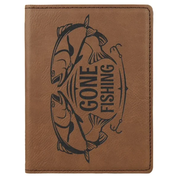 4 1/4" x 5 1/2" Laserable Leatherette Passport Holder - GFT641