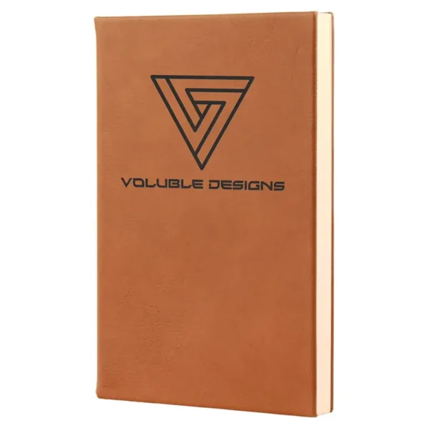 5 1/4" x 8 1/4" Laserable Leatherette Journal with Lined Notepad - GFT651