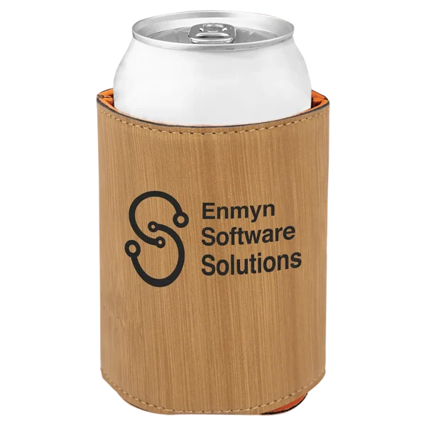 3 3/4" Laserable Leatherette Beverage Holder - GFT191