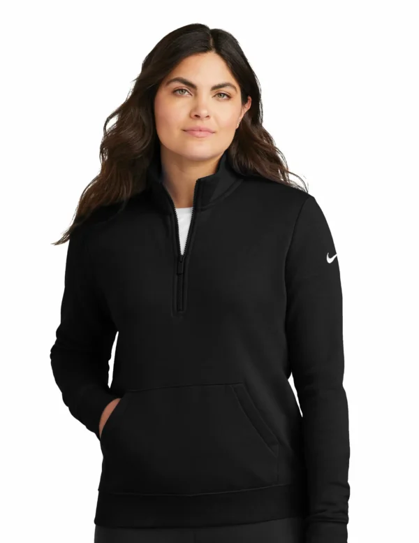 NIKE CLUB FLEECE SLEEVE SWOOSH LADIES' 1/2 ZIP
