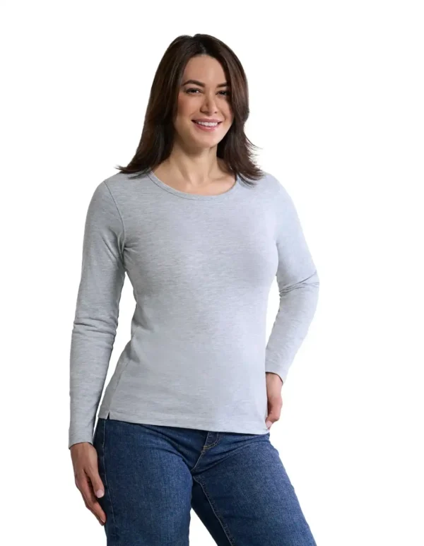 Riverside - Ladies Cotton-Poly Long Sleeve Crewneck T-Shirt - S05896