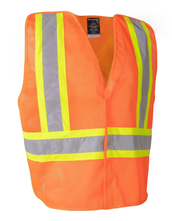 Forcefield Lightweight Polyester Mesh Safety Vest with 5-Point Tear-Away 022-TV7